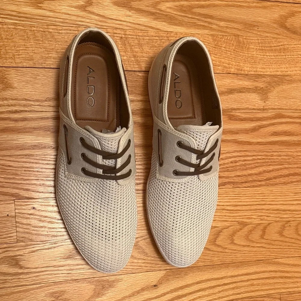 Men's Lightweight Aldo Breathable Mesh and Canvas Casual Shoes with Box